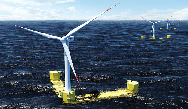 Floating wind farm