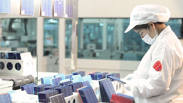 Jinko Solar panel factory