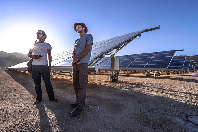 Solar power plant at Kibbutz Ketura, Israel