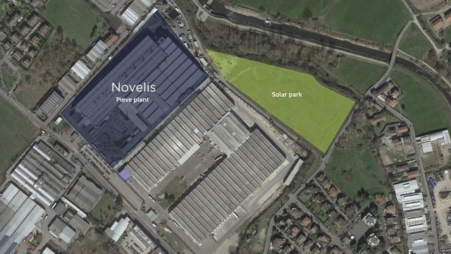 Novelis solar park in Pieve