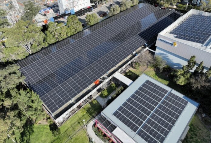 AstraZeneca solar powered car port