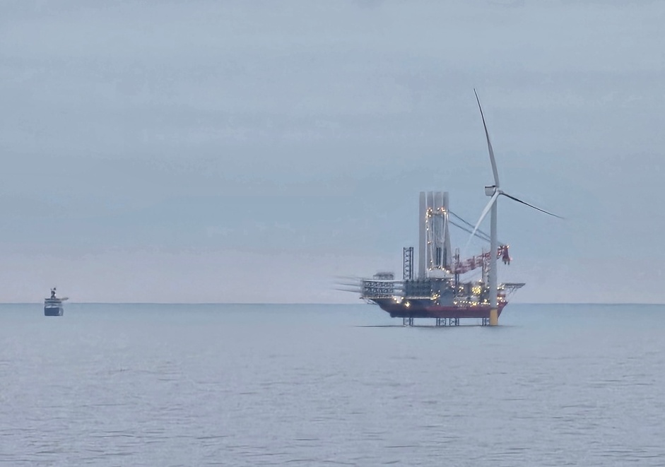 RWE Siemens Gamesa turbine at Sofia Offshore Wind Farm