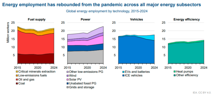 IEA energy employment data 2025