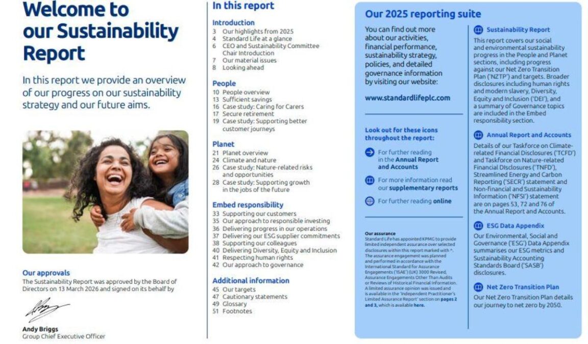 Standard Life sustainability report 2025