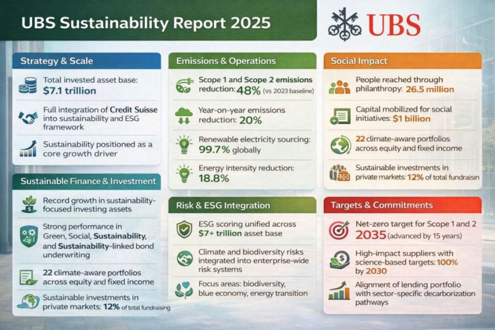 Sustainability Report 2025 of UBS