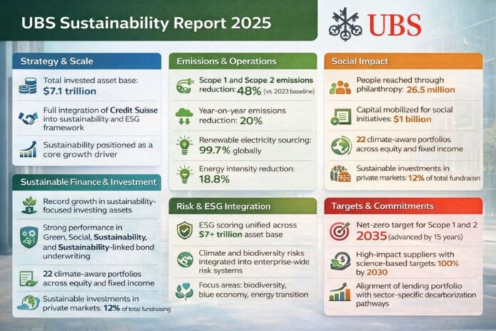 Sustainability Report 2025 of UBS