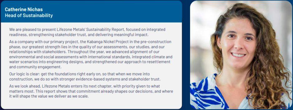 Lifezone Metals Sustainability Report