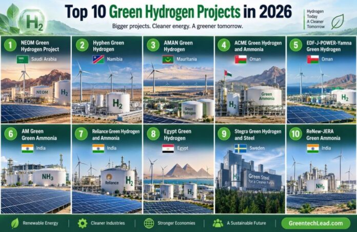 Green hydrogen projects 2026