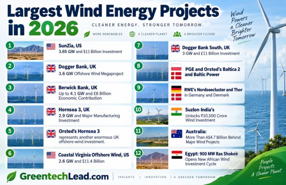 Leading wind power projects in 2026