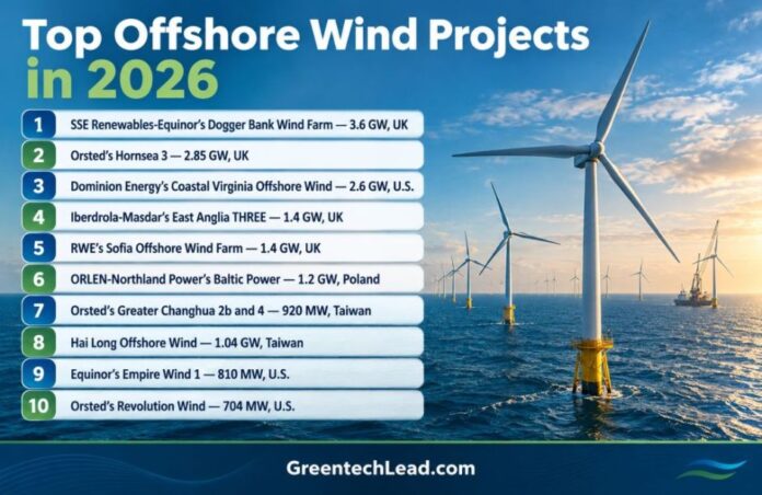 Offshore wind projects 2026