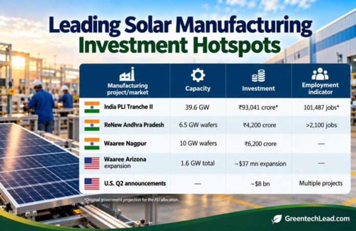 Solar manufacturing investment 2026