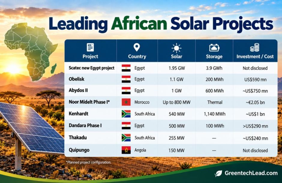 Solar projects in Africa 2026