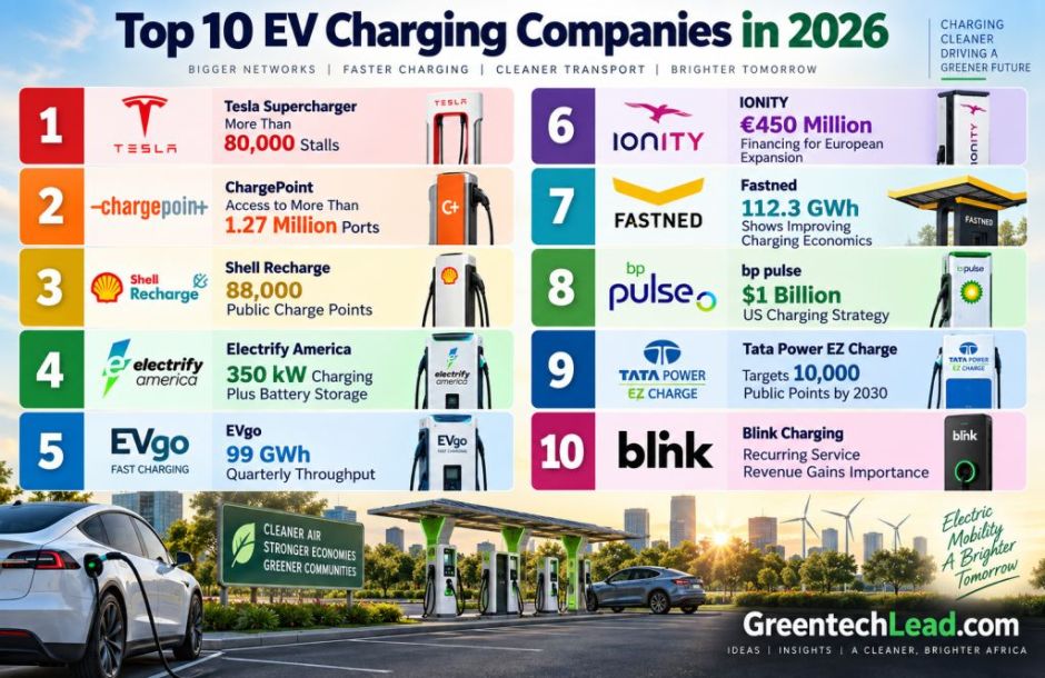 Top EV charging networks in 2026