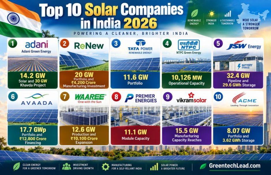 Top Indian solar companies 2026