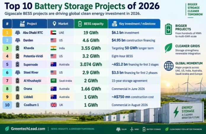 Top battery projects 2026