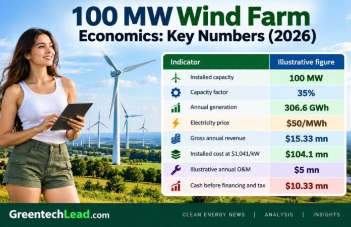 Business of 100 MW wind farm
