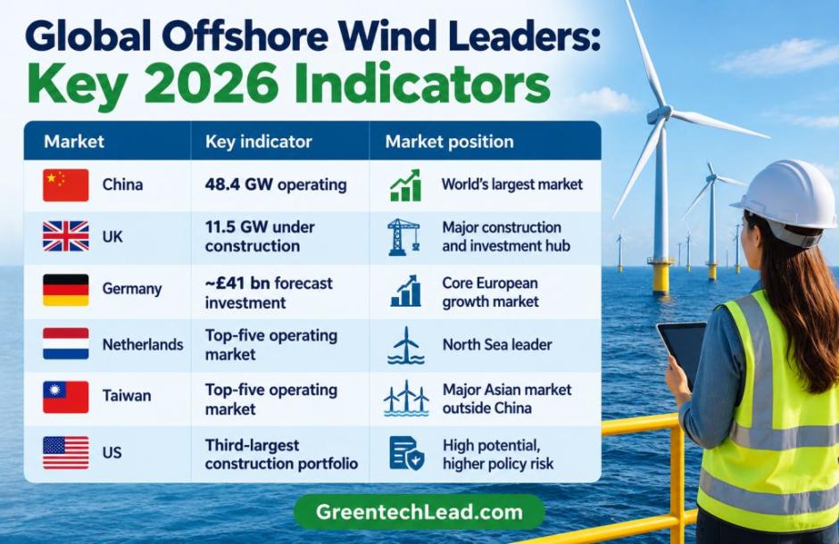 Top offshore wind markets in 2026